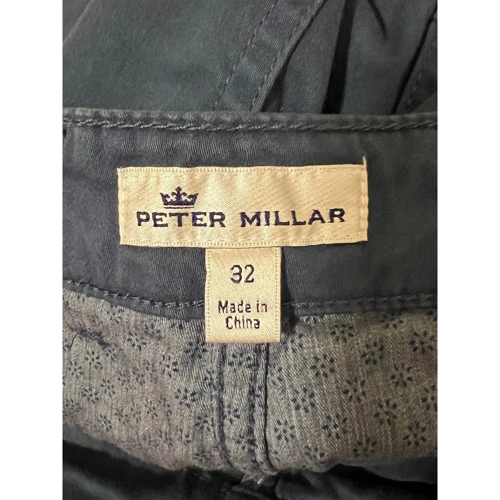 Peter Millar Men 32x33 Cotton Modal Stretch Five Pocket Pants Teal Blue Straight